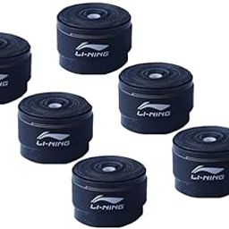 Li-Ning GP-20 Badminton Racquet Replacement Grip, (Pack of 6),Black-image-5