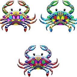 MERISHOPP 3PCS Metal Crab Wall Art Decor Outdoor Yard Home Decorative Sculptures|Home & Garden|Home D?©cor|Figurines-image-10