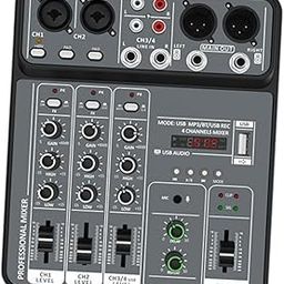 CALANDIS 4 Channel USB Mixer Easy to Carry Mixing Sound Board for Meeting Studio Home | Live & Studio Mixers | Pro Equipment-picture-21
