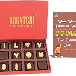 BOGATCHI Happy Rakhi Gift Box for Sister, I Love You SIS Chocolate 12pcs + Free Lovely Rakhi Greeting Card-image-103