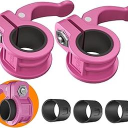 ZY-HUAN Mini Barbell Clips 1 inch I Multi-Size Adjustable Barbell Collar I 1 inch Barbell ClampsIQuick Release Weight Clips Pair of Locking for Dumbbell Bar（Pink-picture-13