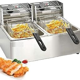 Double Tank French Fries Deep Fryer 12 LTR-image-66