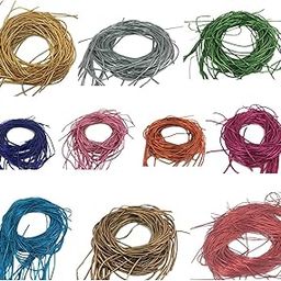 Aumni Crafts Zardosi Flexible Smooth 1mm French Bullion Wires [10 Color X 10 Grams, Total 100 Grams] Spring Dabka Copper Metallic Thread for Embroidery and Jewellery Making-image-11