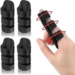 SYMKARD-Plastic Pain Relief Trigger Finger Fix Splint Straightening Fracture Finger Corrector Brace Sprain Dislocation Fracture Finger Splint Concealer Support, One Size Black, 1 pcs-15