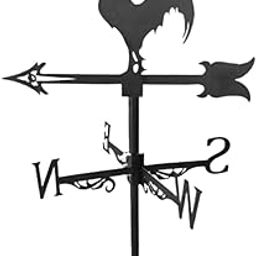 UJEAVETTE Metal Weathervane Farm Scene Home Garden Yard Stake Roof Decoration Crafts Rooster-image-37