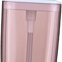 THE STYLE SUTRA Liquid Soap Dispenser Compact Clear 420ml for Countertop Bedroom Massage Oil Pink-4