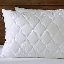 Dream Homme Down Alternative Luxury Quilted Pillow Set of 2 | 100% Organic Cotton Fabric with Premium Cloud Microfiber Filling | 17x27 Inches (White)-1