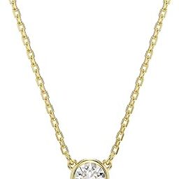 Women Imber Pendant, Round Cut, White, Gold-Tone Plated-image-80