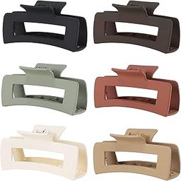 Minta 3.8 Inch Big Hair Clips 6 Pcs claw clips for Thick Hair Large Rectangular Claw for Women and Girls-image-12