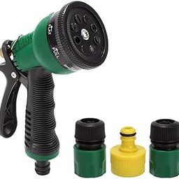 Aepigo Garden Hose Spray Gun for 8 Function High Pressure Nozzles Used for Car/Bike/Gardening Wash Nozzle Water Spray Gun with Nozzle Set, Anti-Slip Design, Perfect for Watering Plants,(Green+Yellow)-image-15