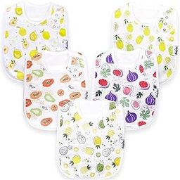KiddyStar Double Layer Bandana Bibs - Thick, Multi Snaps, Organic Cotton - Soft & Absorbent - For Drooling, Teething, Feeding-image-73