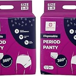 GenYuva Disposable Period Panties for Women, 12 Pieces (2 Packs of 6), Size S-M, 22-35 inches, Leak Proof, Heavy Flow Protection, Maternity Pads for Heavy Flow Periods, Overnight 360 Degree Protection-image-62
