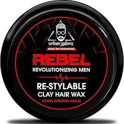 UrbanGabru Rebel Hair Styling Clay Wax for Men | Strong Hold | Matte Finish | 100 Times Re-Styleable with Keratin (Safe & Natural) - 85 gm | Adds Texture-image-40