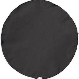 Black with White Border Round Pocket Square For Men-picture-35