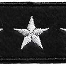 Motohog Unique Embroidered Iron on Patch (3 Stars), 3.1x1.2 inches-picture-1