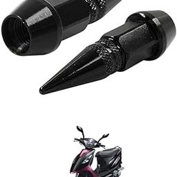 LOVMOTO Universal Spiked Valve Caps,Aluminum Alloy Dustproof and Waterproof Tire Valve Stem Caps, Suitable for Cars, Trucks and Motorcycles (2PCS Black) Comfortable with Str-EET-image-62