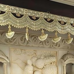 Divyakosh Toran for Door Entrance | Luxury Festoon/Latest Bandanwar | 38 Inch | Elegant Golden Color, Premium for Main Entrance | 1 Pc Door Toran |-image-50