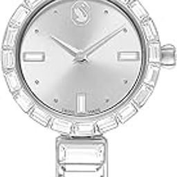 Matrix Bangle watch, Swiss Made, Crystal bracelet, White, Stainless steel-image-79