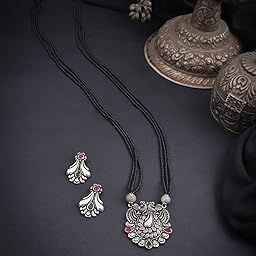 Shyam Enterprises Antique Oxidised Mangalsutra Necklace | Festive & Wedding jewellery | Traditional design-image-19