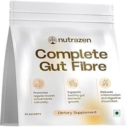 Nutrazen Complete Gut Fibre - Prebiotic & Psyllium Husk Powder for Digestive Support & Microbiome Balance | Supports Immunity, Energy and Gut Health | 30 Sachets-8