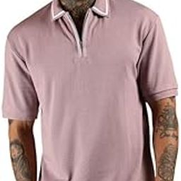 Men's Polycotton Micro-Waffle Regular Fit Polo T-Shirt For Casual Wear | Polo Neck | Short Sleeve | Half-Zip Closure | T-Shirt Crafted With Comfort Fit For Everyday Wear-image-64