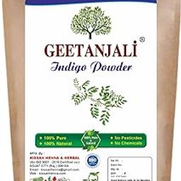 Geetanjali Indigo Powder for Hair Dye - 100% Herbal Indigo Powder Chemical-Free Hair Color Hair Strengthening Powder Hair Conditioning Hair Care Natural Product For Men And Women - 200g-image-76