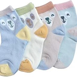 Kid's Colourful Socks, Ankle length/Crew Cotton, Pack of 4 Designer socks gift for Girls & boys (1 to 8 Years)-picture-16