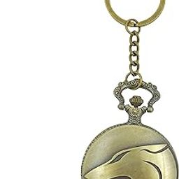 Premium Pocket Watch Thundercats Antique Anime Key Chain Vintage Bronze Analog Pocket Watch Stainless Steel Metal Car Bike Home Keychain with Key Ring Anti Rust Gift for Men & Women-image-81