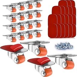 20 Pcs Oval Plate Adhesive Wheels, 360 Degree Rotation Casters, Appliance Rollers for Kitchen Appliances-image-60
