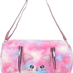 Kids Fur Duffle Bags for Travel, Swimming, Sports, Dance, Gymnastics, Gym, Stylish Travel Bag for Girls and Boys (Style 3)-image-110