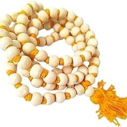Original Tulsi Beads 108 Beads Tulsi Mala | Handmade Sacred Hindu Prayer Beads | Meditation, Mantra Chanting, Japa & Spiritual Healing Mala Necklace || (Pack of 1)-5