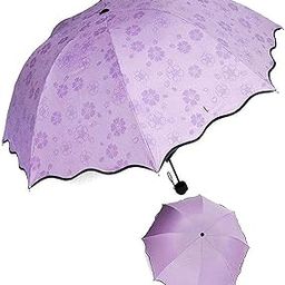 Fancy Magic Umbrella Changing Secret Blossoms Occur with Water Magic Print 3 Fold Umbrella for Women, Men and Children,-image-5