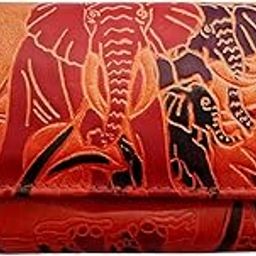 Shantiniketan Pure Leather Ethnic Elephant Design Multi-Colour Women's Wallet Clutch Purse-image-49