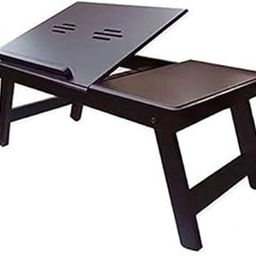 Gorevizon Wooden Standard Adjustable Study Bed Laptop Multipurpose Table With Foldable Legs And Drawer (Brown), 30.5 Centimeters-image-45