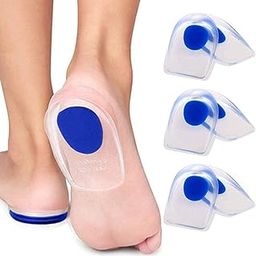JK STORE Silicone Gel Heel Pad for Heel Ankle Pain for Men & Women, Heel Spur Relief | Shock Cushion Pad for Heels for Walking, Running, Sports, Formal & Safety Shoes-image-3