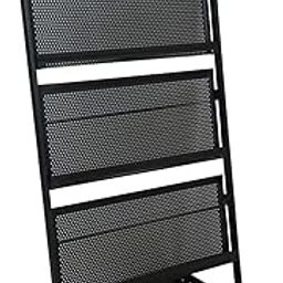 Library Care Magazine and Newspaper Stand, 4-Tray Brochure Organiser, Straight Design-image-42
