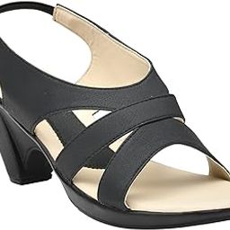 Women's Black & Beige Synthetic Leather Formal Shoes-picture-15