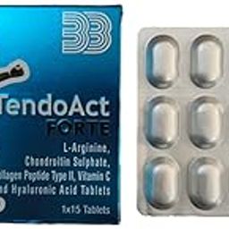 TendoAct Forte Joint Support Tablets with L-Arginine, Chondroitin Sulphate, Collagen Peptide, Vitamin C, 15 Tablets-0