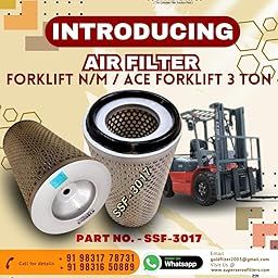SUPER SERVO FILTERS SSF-3017 AIR FILTER FORKLIFT N/M/ACE FORKLIFT 3 TON-picture-11