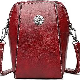 Women's Soft Crossbody Mini Small Bag Fashion Vertical Style Small Mobile Phone Bag(Wine Red)-image-93