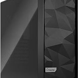 Fractal Design Meshify 2 Compact Dark Tempered Glass ATX Mid-Tower Gaming Cabinet Case with Two Pre-Installed Fans and Removable Front Filter - Black (FD-C-MES2C-02)-image-1