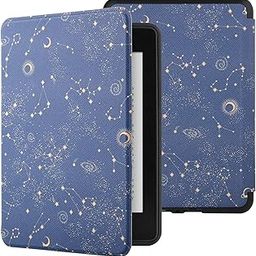 SwooK Classic Printed Magnetic Flip Cover case for All New Kindle Paperwhite 10th Gen Generation 2018 Released Kindle Flip Cover Case Shell (Blue Constellation)-picture-14