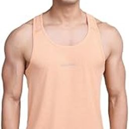 Men's Light Weight Dryfit Sports Tank Top Vest with Reflective Details for Running, Checks Gym & Training-picture-52