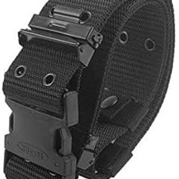Tactical Military Belt, Heavy Duty Nylon Webbing with Quick-Release Buckle, Black, for Hiking, Climbing, Army-image-38