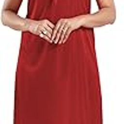 Apparels Solid Satin Nighty | Lace Work V Neck Design Nightgown | Full Length Regular Nightwear/Maxi for Women/Mother/Wife/Girlfriend-image-2