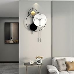 OVIK - Metal Wall Clock Big Antique Decorative Home Interior Stylish Watch for Bedroom/Living Room/Dining/Office/Cafes/Restaurant/Hotels/House/Hall Items (Size 18x26 Inch)-29