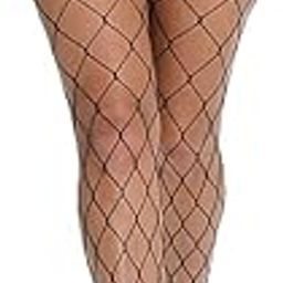 Women's/Girls's High Waist Pantyhose Fishnet Stockings Broad Mesh Net, Free Size, Black-picture-11