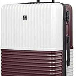 Istanbul Hard-Sided ABS and PC 8 Wheels Double Spinner Check-in Luggage Cream Brown 24 inch |65cm Medium Trolley Bag-11