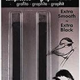 General's ® Layout ® Compressed Graphite Stick - Extra Black - Blister Pack of 2-26