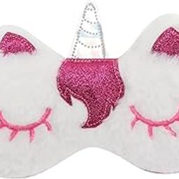 HAMSTER Cotton London Cute Plush Unicorn Sleeping Mask for Girls, Blindfold for Women, Stress Release, Deep Sleep, Meditation, Puffy Eyes and Dark Circles Eye Shade (White)-55